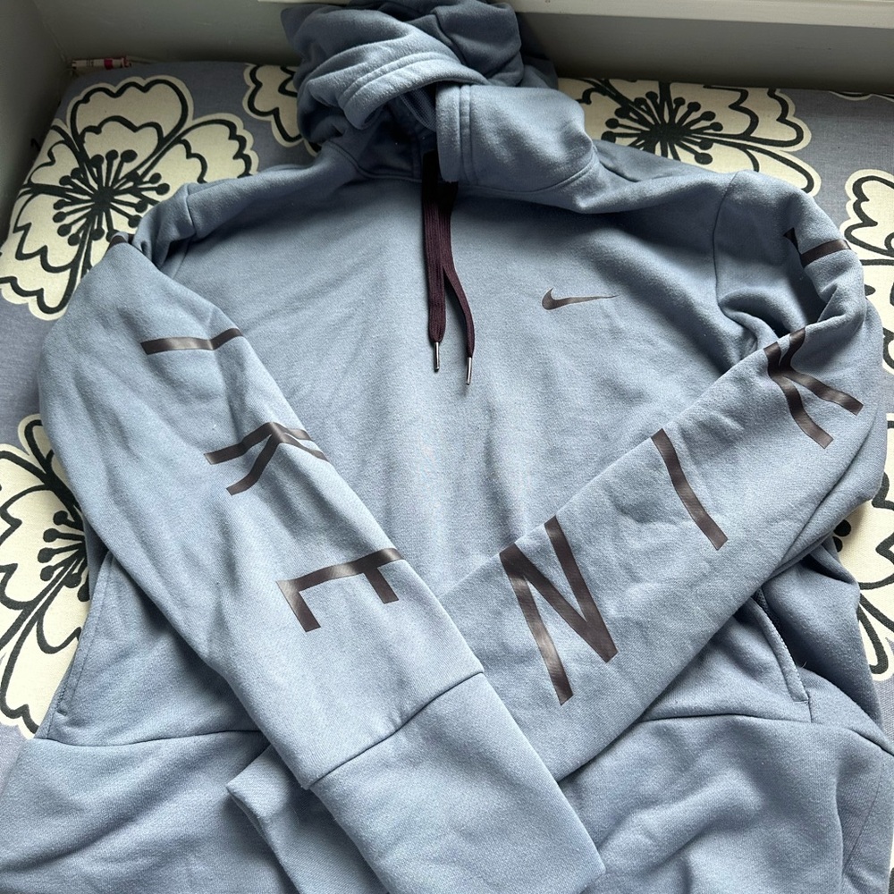 Nike Gray Hoodie with Maroon Accents